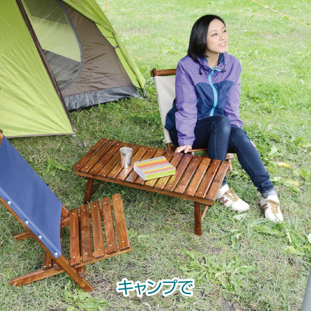 外遊び生活向上キャンプブログ キャンプで使えるテントファクトリー ウッドテーブル画像